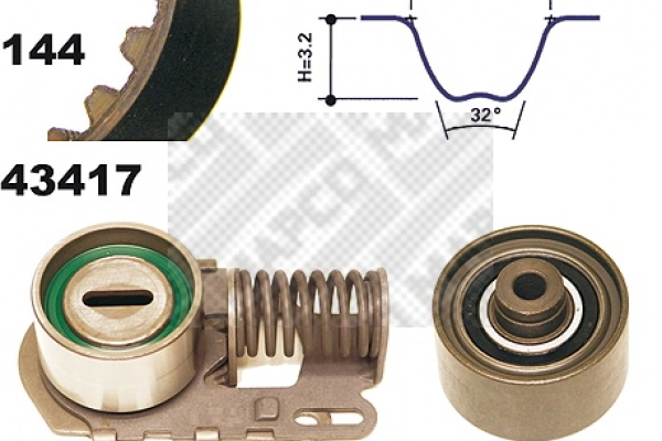 Kit de courroie crantée MAPCO 23417