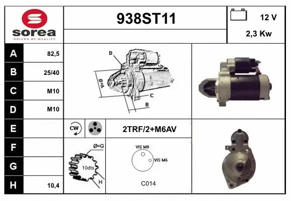Démarreur STARTCAR 938ST11