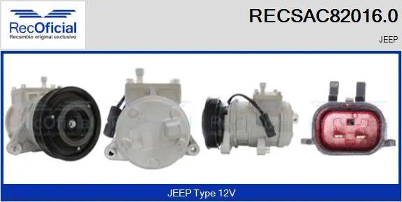 Compresseur, climatisation RECOFICIAL RECSAC82016.0