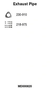 Tuyau d'échappement FA1 MD000820