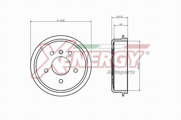 Tambour de frein AP XENERGY X654235