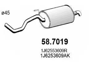 Silencieux arrière ASSO 58.7019