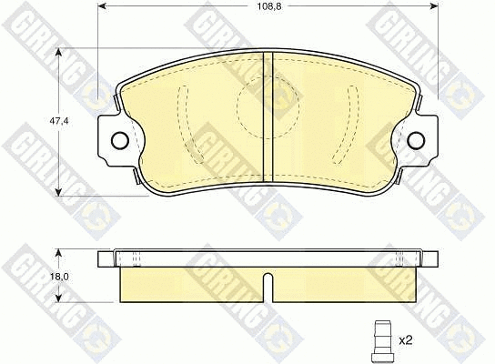 Kit de plaquettes de frein, frein à disque GIRLING 6102973