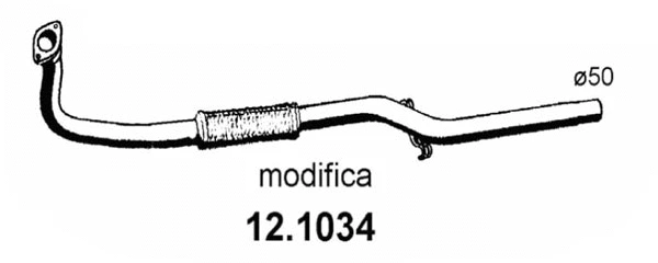Tuyau d'échappement ASSO 12.1034