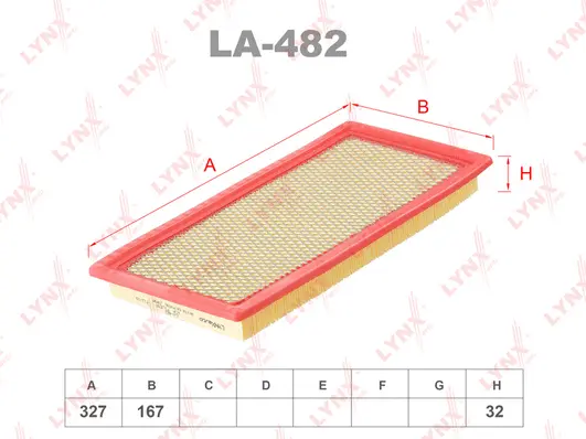 Filtre à air LYNXAUTO LA-482