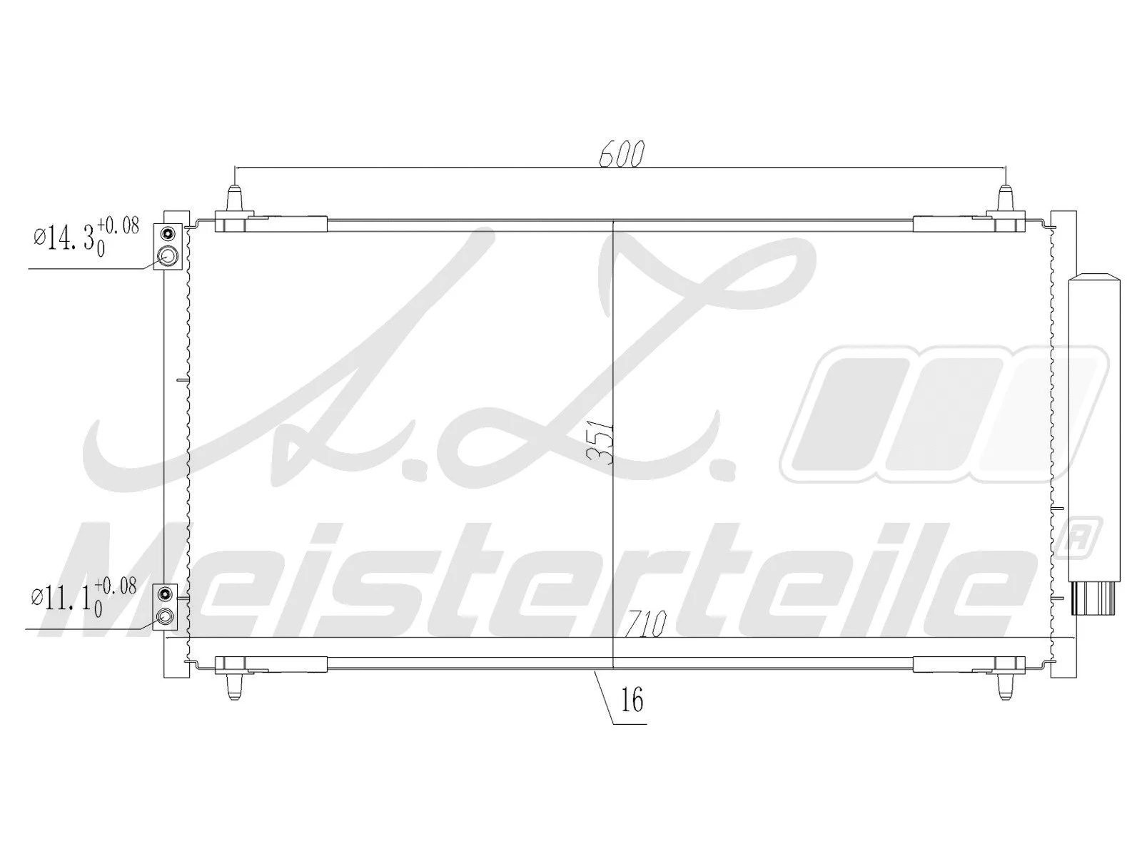 Condenseur, climatisation A.Z. Meisterteile AZMT-45-030-1608