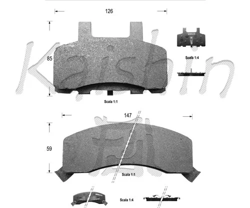 Kit de plaquettes de frein, frein à disque KAISHIN FK9981