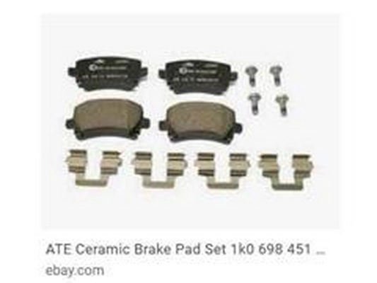 Kit de plaquettes de frein, frein à disque ZPY 1K0 698 451 G