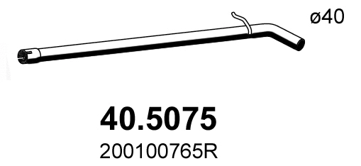 Tuyau d'échappement ASSO 40.5075