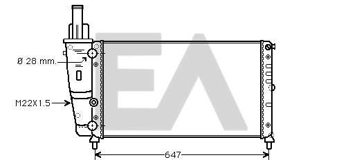 Radiateur, refroidissement du moteur EACLIMA 31R25086