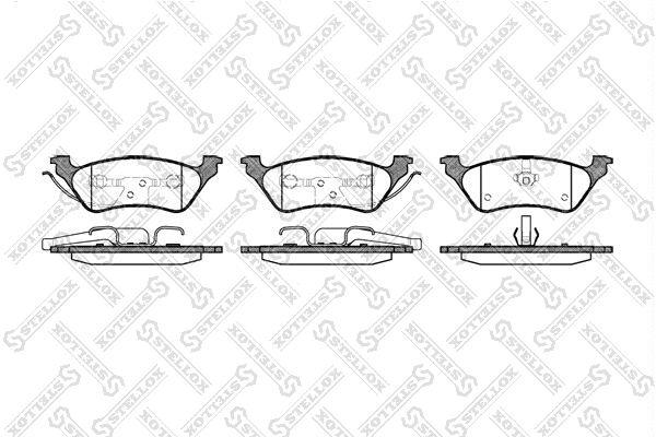 Kit de plaquettes de frein, frein à disque STELLOX 822 000B-SX