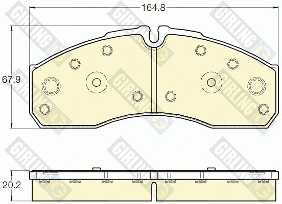 Kit de plaquettes de frein, frein à disque GIRLING 6135675