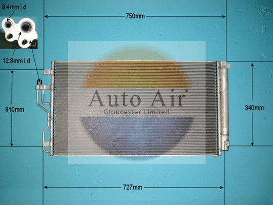 Condenseur, climatisation AUTO AIR GLOUCESTER 16-9805