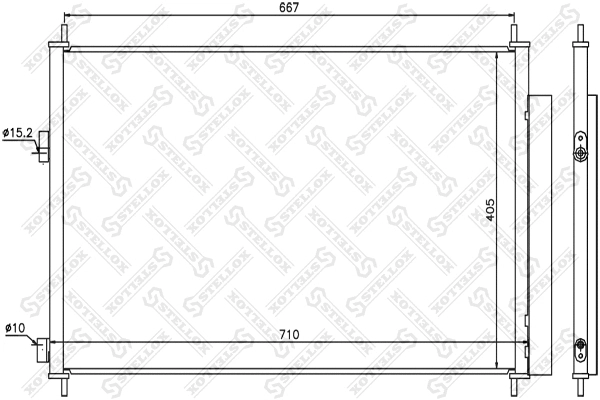 Condenseur, climatisation STELLOX 10-45156-SX
