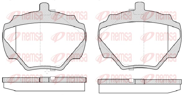 Kit de plaquettes de frein, frein à disque REMSA 0222.10