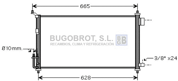 Condenseur, climatisation BUGOBROT 62-DN5251