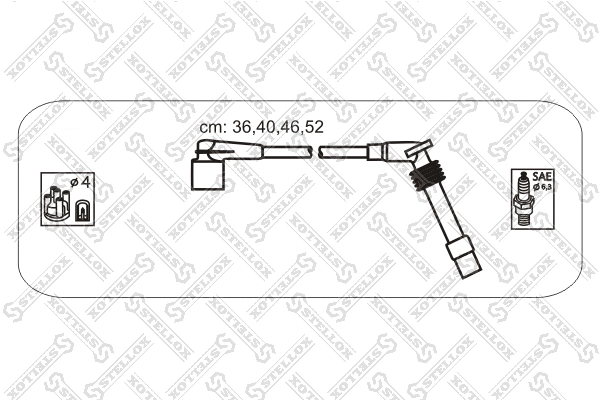 Kit de câbles d'allumage STELLOX 10-38460-SX