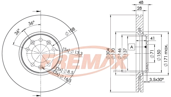 Disque de frein FREMAX BD-4755