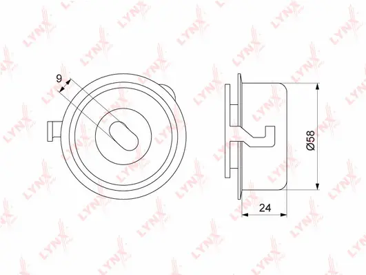 Poulie de tension, courroie crantée LYNXAUTO PB-1274