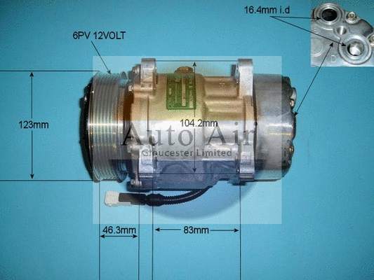 Compresseur, climatisation AUTO AIR GLOUCESTER 14-7486