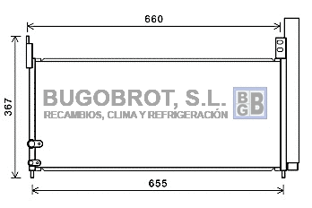 Condenseur, climatisation BUGOBROT 62-TO5692