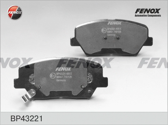 Kit de plaquettes de frein, frein à disque FENOX BP43221