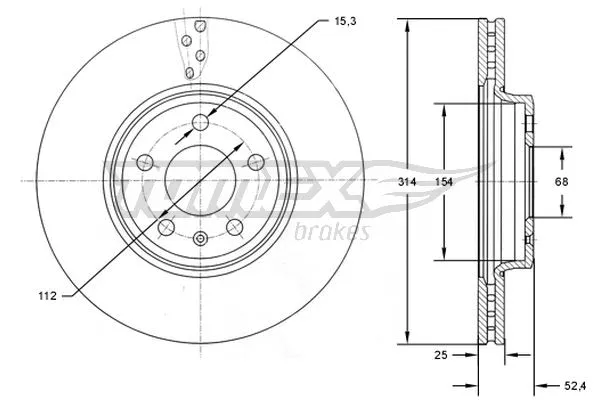 Disque de frein TOMEX Brakes TX 72-48