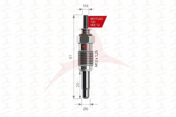 Bougie de préchauffage MEHA AUTOMOTIVE MH70242