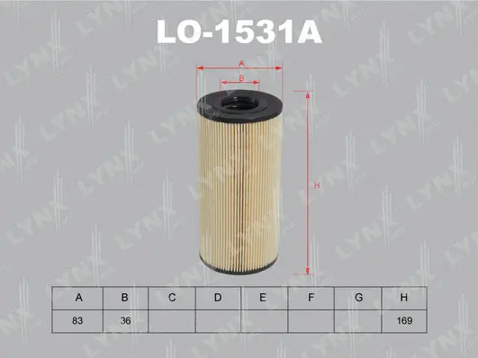 Filtre à huile LYNXAUTO LO-1531A