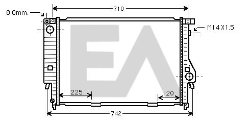 Radiateur, refroidissement du moteur EACLIMA 31R07040