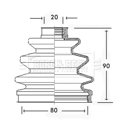 Jeu de joints-soufflets, arbre de commande BORG & BECK BCB2231