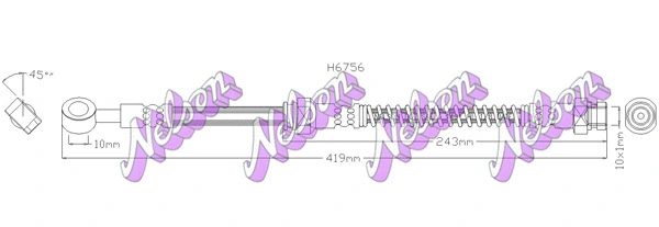 Flexible de frein KAWE H6756