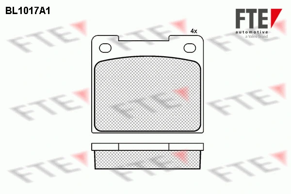 Kit de plaquettes de frein, frein à disque FTE 9010007