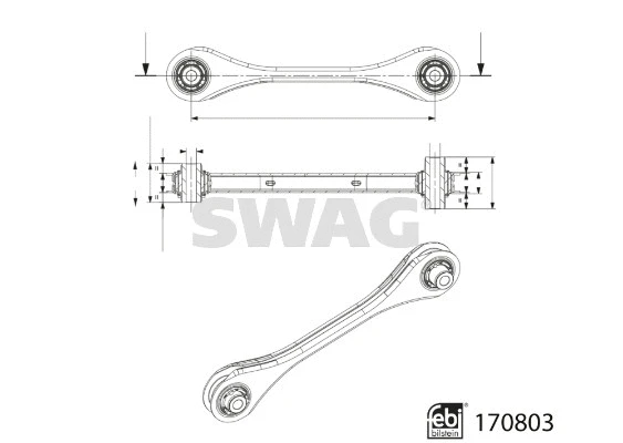 Bras de liaison, suspension de roue SWAG 33 10 0557