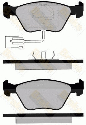 Kit de plaquettes de frein, frein à disque Brake ENGINEERING PA946