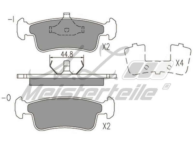 Kit de plaquettes de frein, frein à disque A.Z. Meisterteile AZMT-44-022-2400