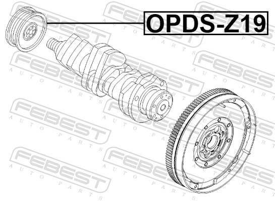 Poulie, vilebrequin FEBEST OPDS-Z19