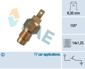 Contact thermique, voyant avertisseur de liquide de refroid. FAE 35170