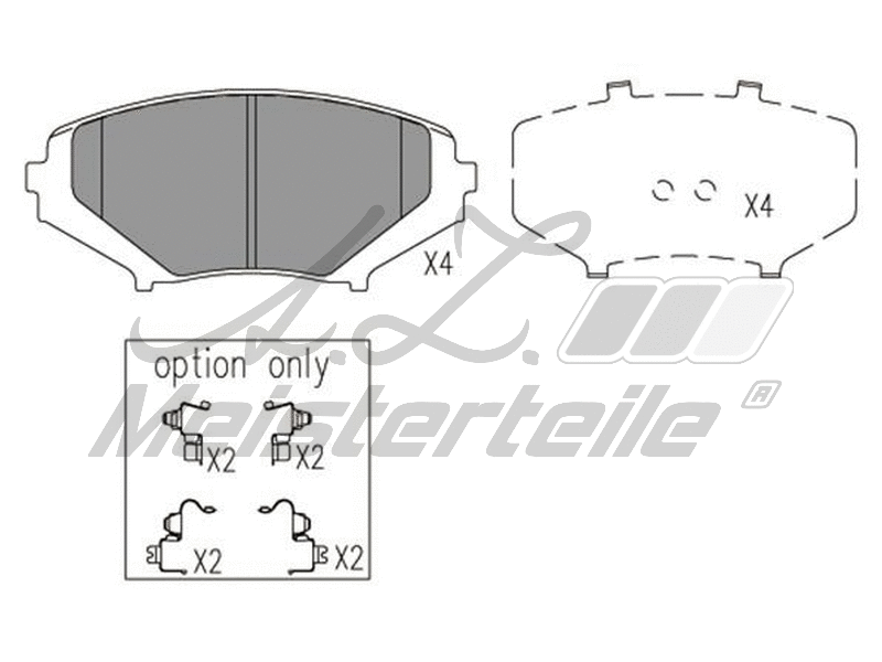 Kit de plaquettes de frein, frein à disque A.Z. Meisterteile AZMT-44-022-1757