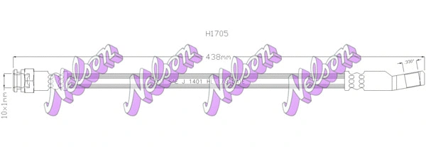 Flexible de frein KAWE H1705