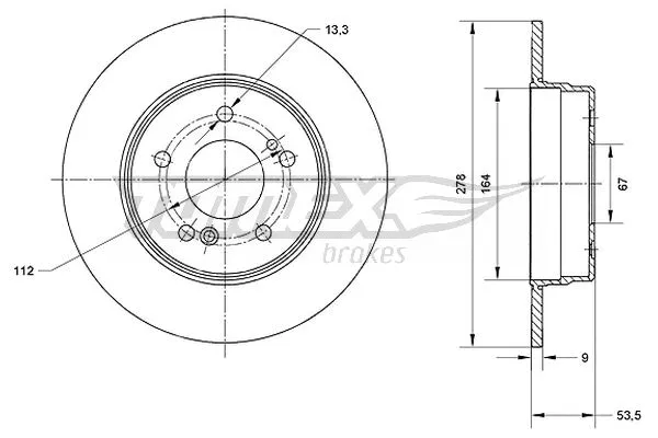 Disque de frein TOMEX Brakes TX 70-93