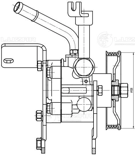 Pompe hydraulique, direction LUZAR LPS 1425