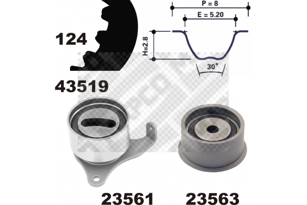 Kit de courroie crantée MAPCO 23519