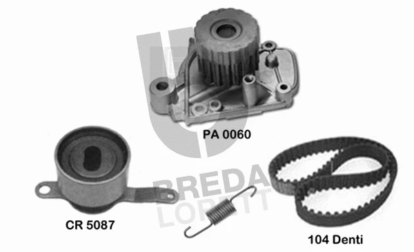 Pompe à eau + kit de courroie crantée BREDA LORETT KPA0176A
