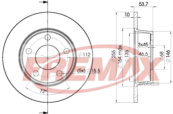 Disque de frein FREMAX BD-2880