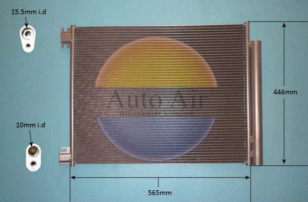 Condenseur, climatisation AUTO AIR GLOUCESTER 16-0078
