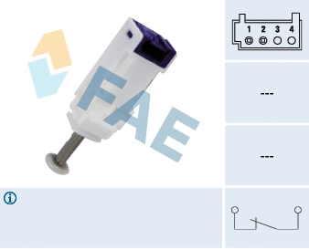 Interupteur, commande d'embrayage (régulateur de vitesse) FAE 24792