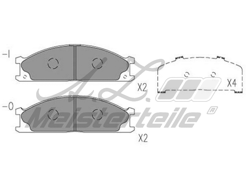 Kit de plaquettes de frein, frein à disque A.Z. Meisterteile AZMT-44-022-2117