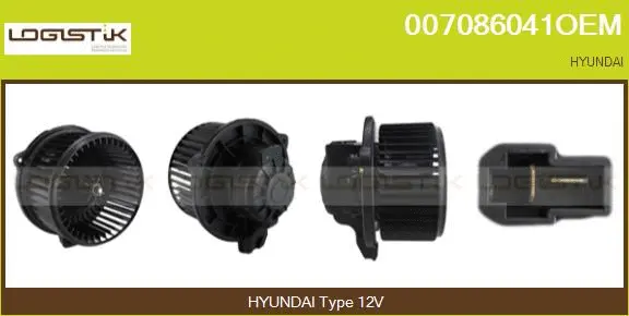 Pulseur d'air habitacle LGK 007086041OEM