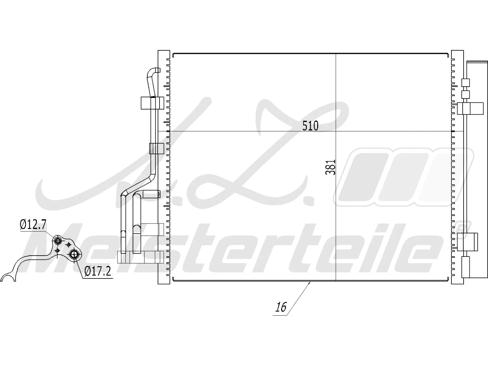 Condenseur, climatisation A.Z. Meisterteile AZMT-45-030-1372